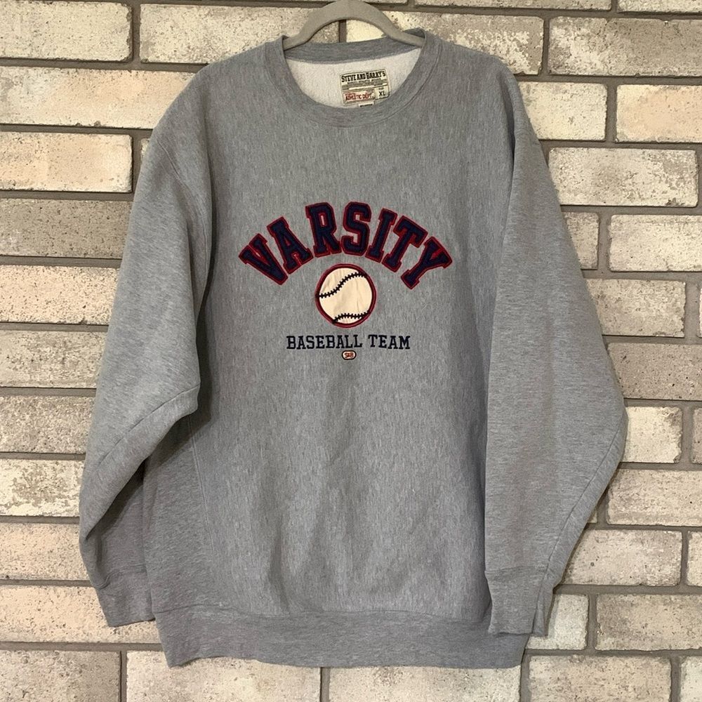 Varsity baseball team men size xl sweater shirt Steve and Barry’s quality